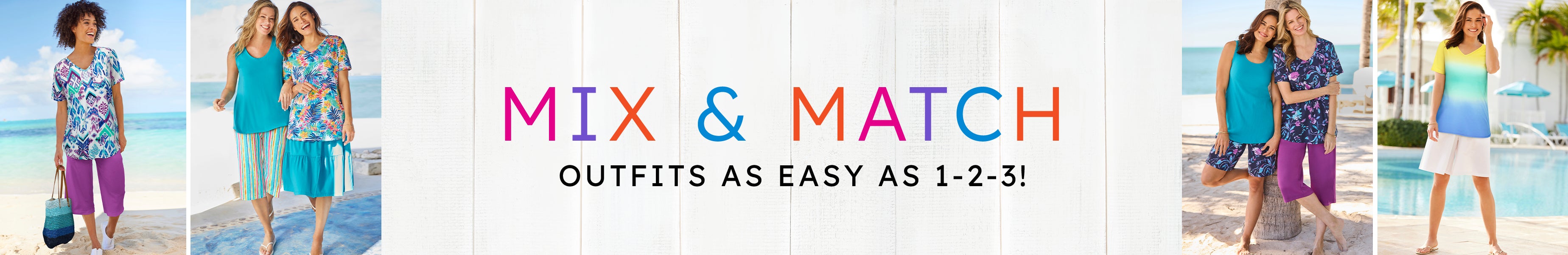 Mix & Match outfits as easy as 1-2-3!